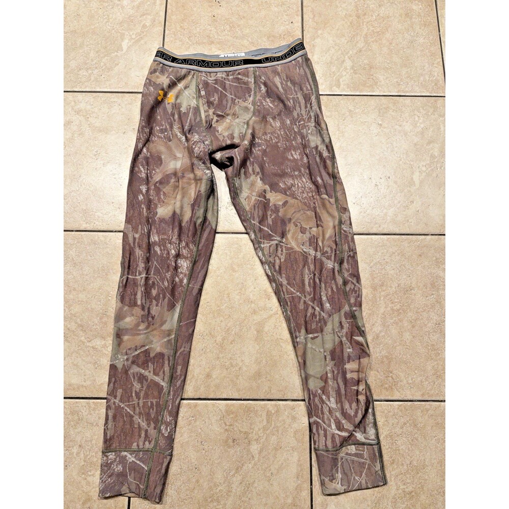 Under Armour Pants Mens XL Camo Compression Leggings Hunting Camping Performance